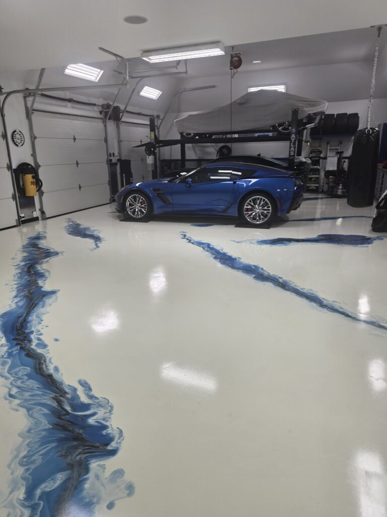 White Epoxy Garage Flooring in Philadelphia PA